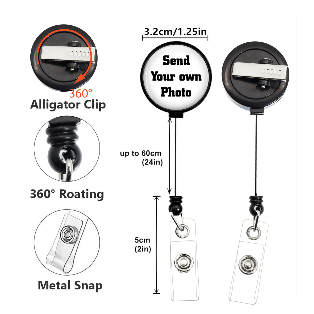 Personalized Luminous 30mm Ima - Lanyard Badge Holder ulasan dan harga